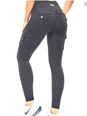 Firmabs Cargo Fitness Leggings- Grey